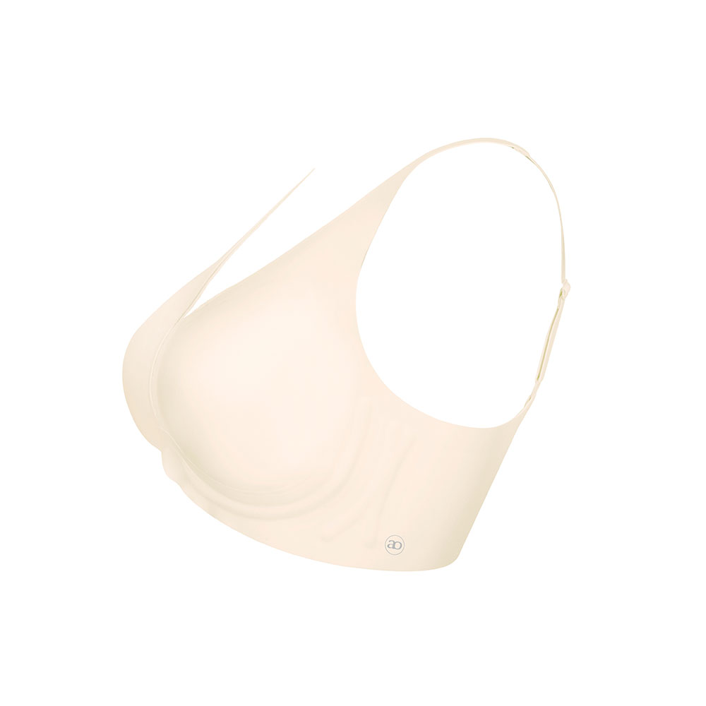 Amoena Prothesen-BH Wave Flow Satin Rose mit Silikon-Wave von der Seite