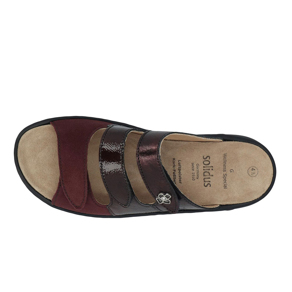 Solidus Pantolette Wellness Spezial Wine - Oberseite