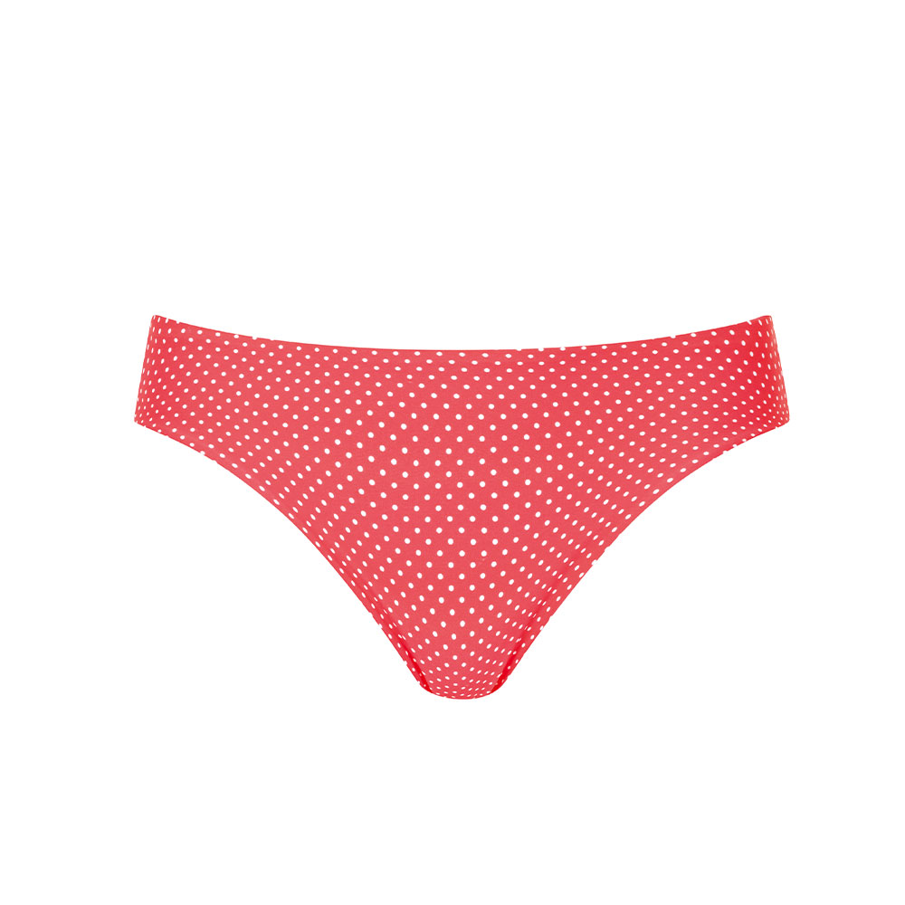 Amoena Romantic Downtown Bikinihose rot-gepunktet Ansicht vorne Amoena Romantic Downtown Bikinihose rot-gepunktet Ansicht vorne