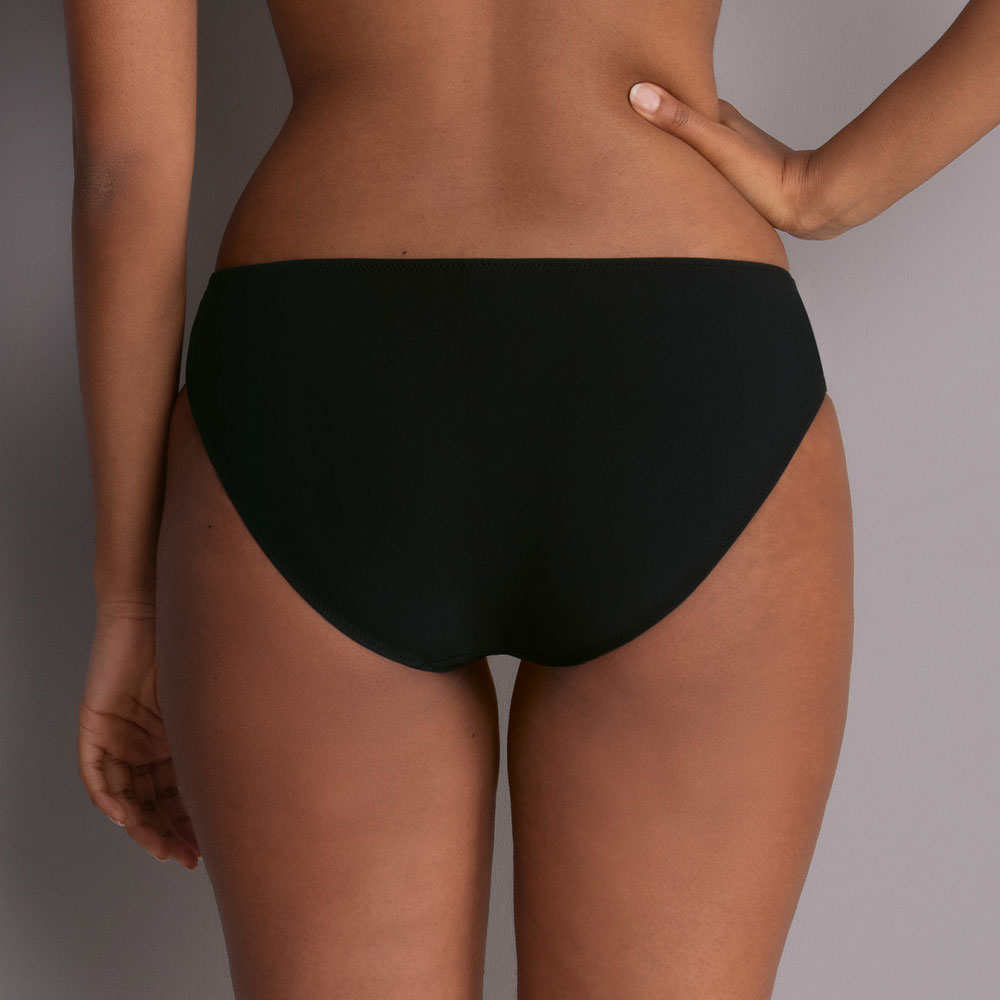 Anita Flower Dots Bikinihose Comfort Dunkelblau - Model Rückseite