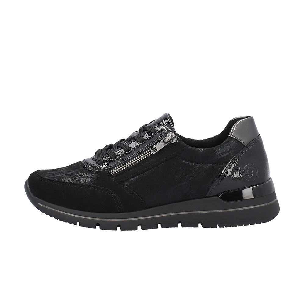 emonte Damen Sneaker Lack-Details schwarz  Aussenseite