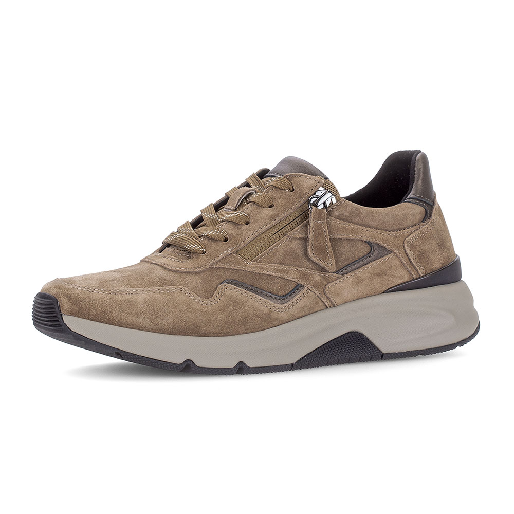 Gabor Rollingsoft Sneaker in Braun aus hochwertigem Leder. 