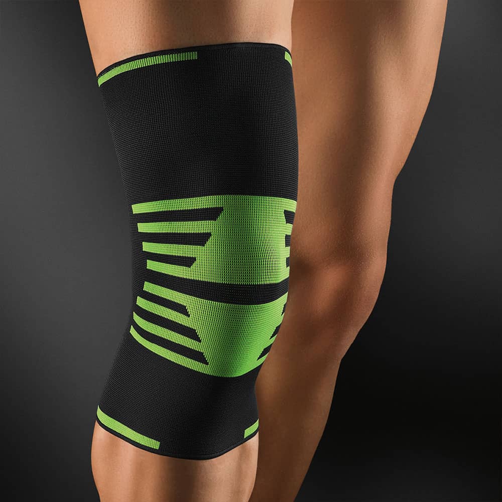 Bort Active Color Sport Kniebandage in grün-schwarz