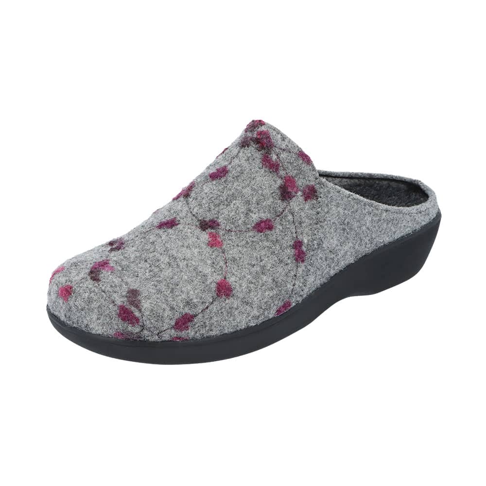 Berkemann Filzpantolette Glinda in Grau mit Tupfen Berkemann Filzpantolette Glinda in Grau mit Tupfen