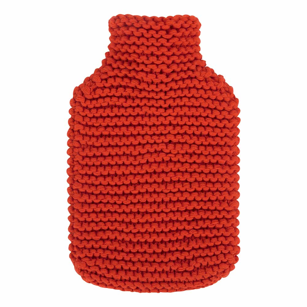 Fashy Wärmflasche mit Strickbezug in rot