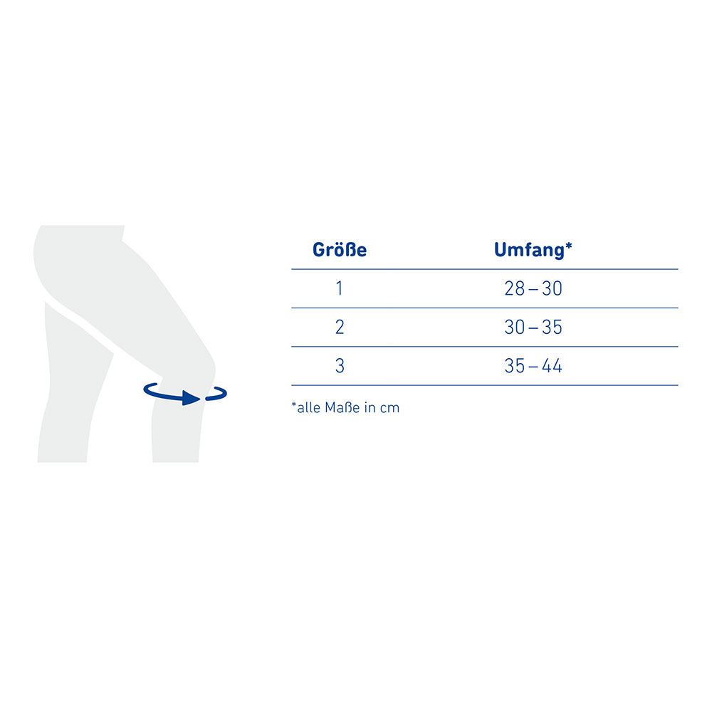 Bauerfeind GenuPoint Kniebandage - Maßtabelle