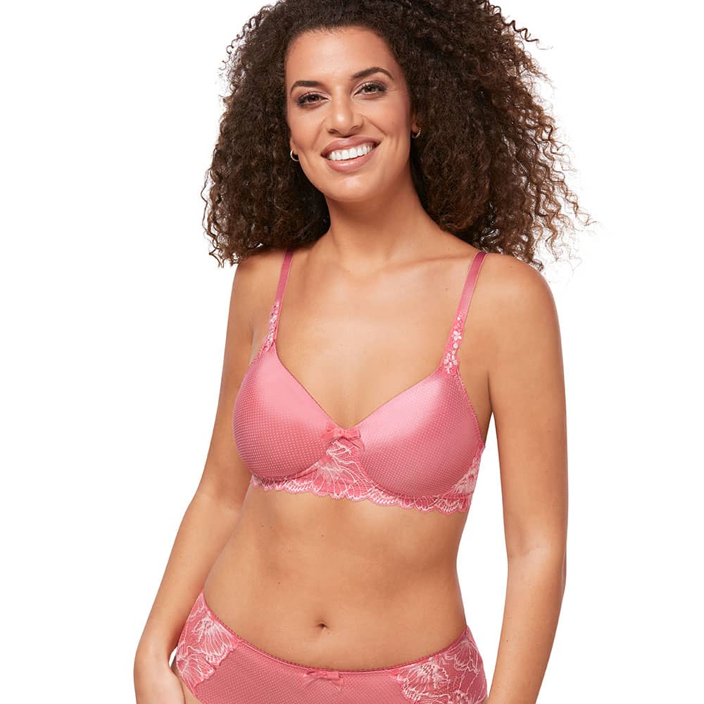 Amoena Floral Chic SBP Prothesen-BH rosa Ansicht Model vorne