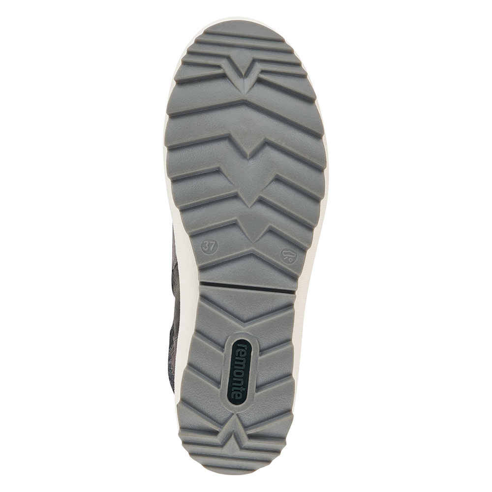 Remonte Schnürstiefel Grau Sohle von unten