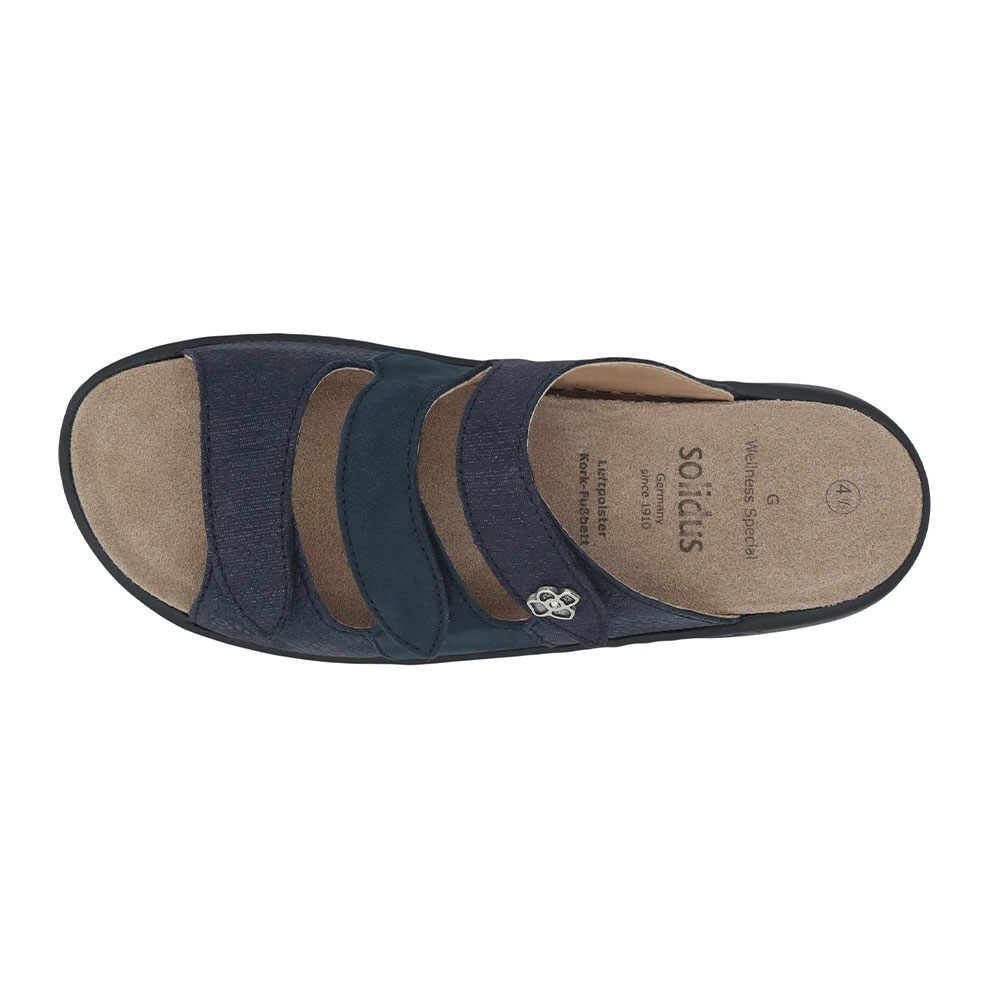 Solidus Pantolette Wellness Spezial in Dunkelblau - Oben