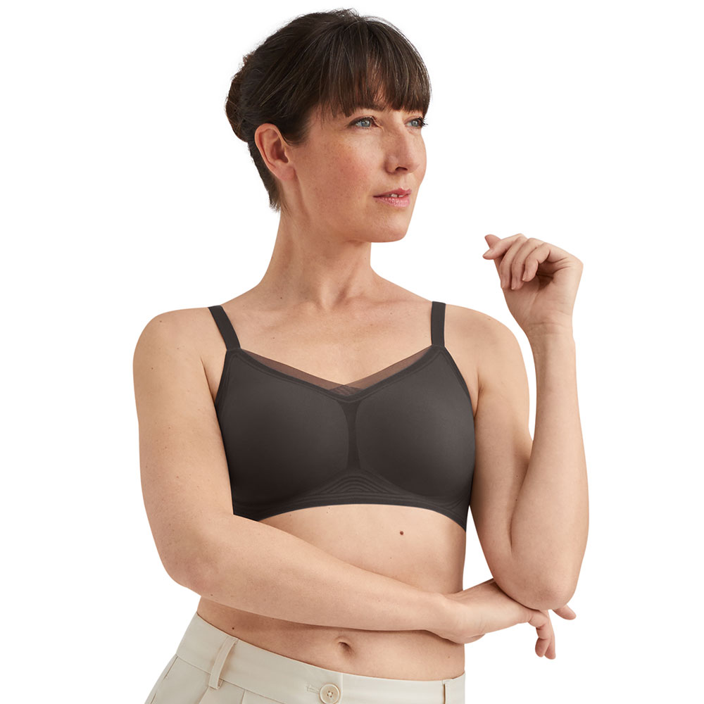 Amoena Prothesen-BH Wave Magic anthrazit getragen am Model