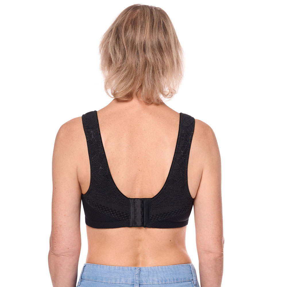 Amoena Prothesen-BH Leslie SB in Schwarz - Model Rückseite