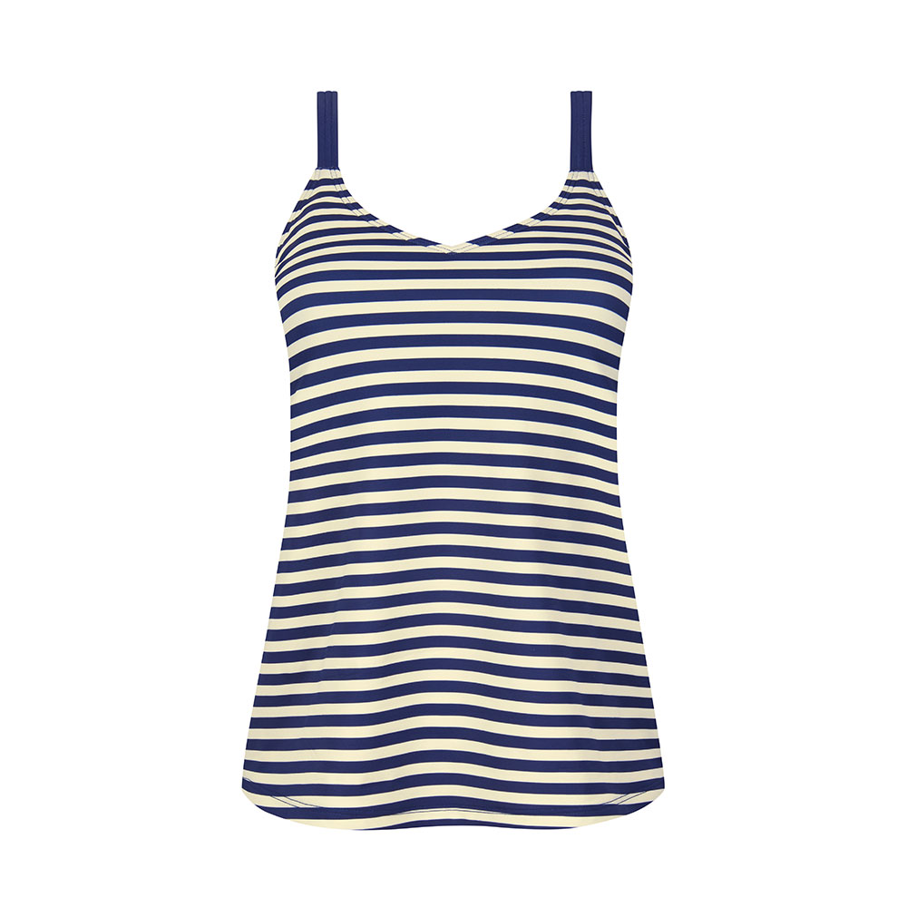 Amoena Prothesen-Tankini-Top-Casoria in Navy/Off-White
