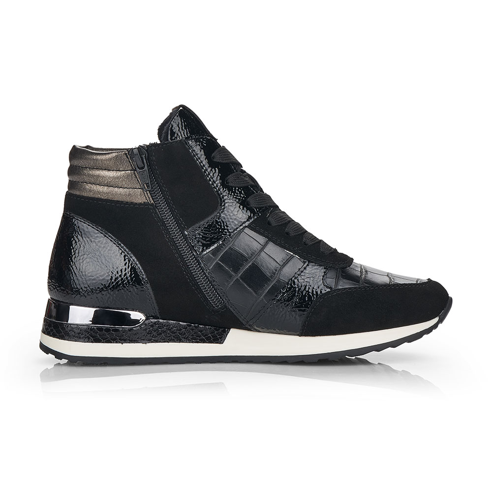 Remonte High-Top Sneaker in Schwarz - Seitenansicht