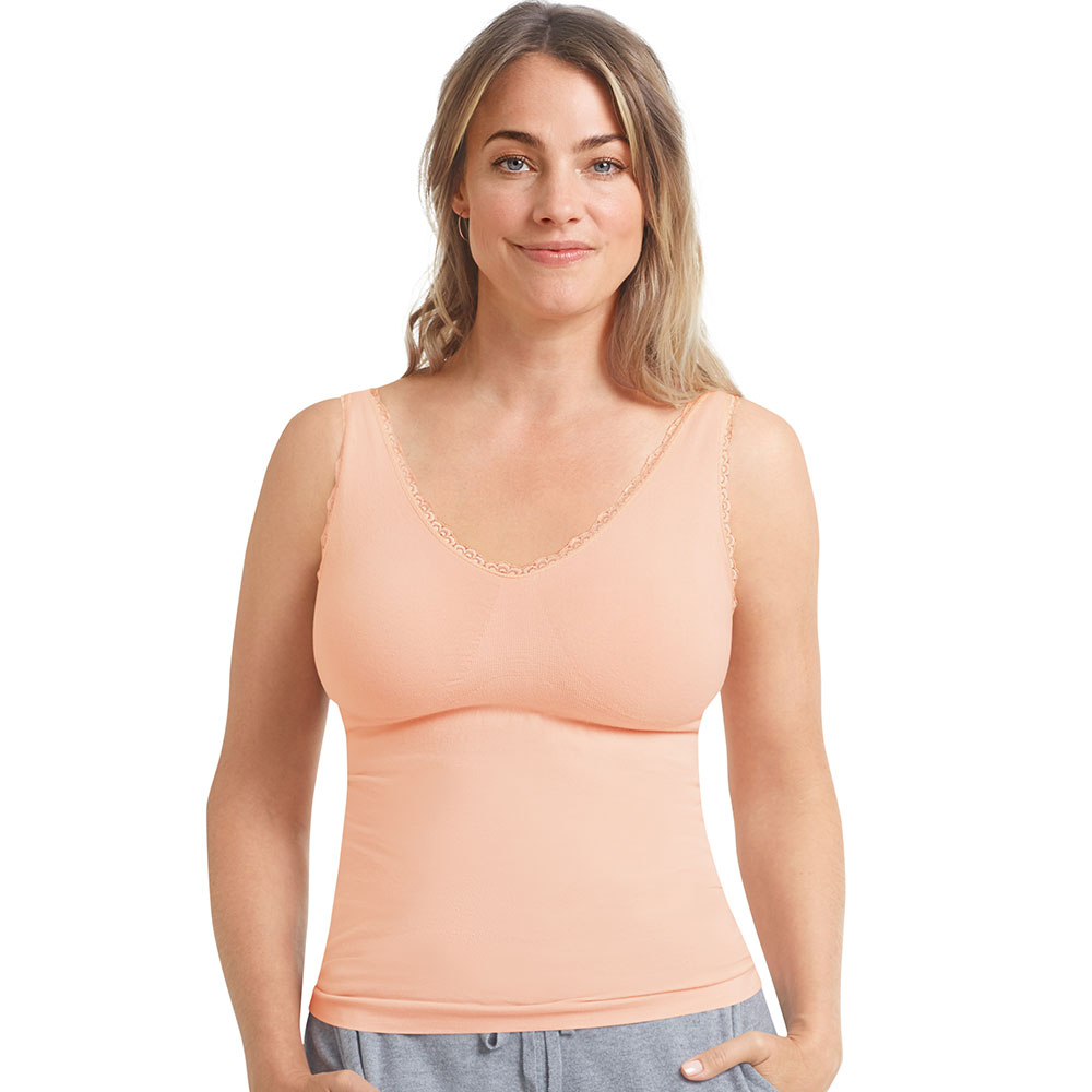 Amoena Kitty Top in Rose Nude - Model