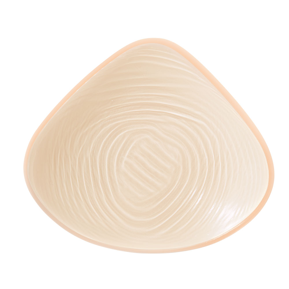 Amoena Natura Cosmetic 2SN Brustprothese, Vorderseite, Farbe: Ivory / Elfenbein, Rückseite mit Folie