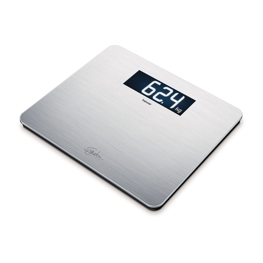 Beurer Personenwaage GS405 in silber von der Seite