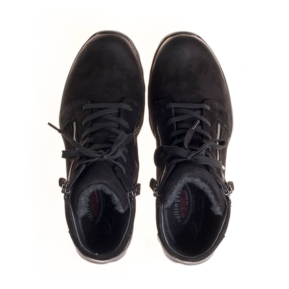 Gabor Rollingsoft sensitive Nubuk Oil Black - Schuhpaar  mit Ansicht von oben