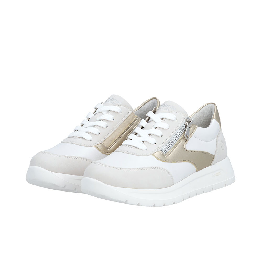 Remonte Sneaker Weiß-Gold D2V02-80 - Paar Ansicht