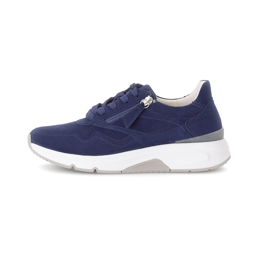 Gabor Rollingsoft Sneaker Oceano Dunkelblau Aussenseite mit Reissverschluss